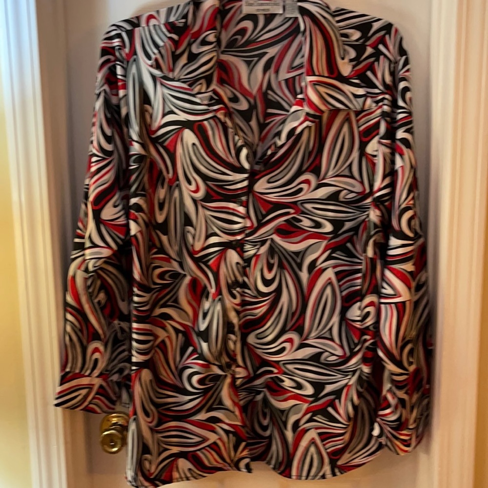 Blue Diamond Plus Size Blouse